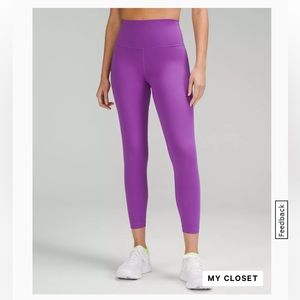 Lululemon leggings (unsure which style) High Rise 25” in Moonlit Magenta Size 6